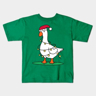 Adorable Christmas Goose Kids T-Shirt